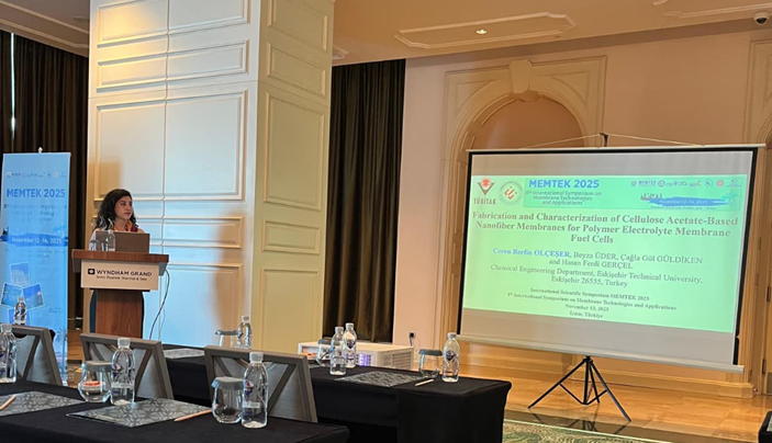 8. Uluslararası Membran Teknolojileri ve Uygulamaları Sempozyumu'nda Öğrencimizin Sözlü Sunum Ödül Başarısı
